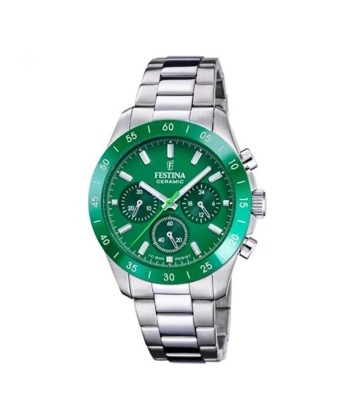 MONTRE CHRONO MIXTE FESTINA F20693/5 CERAMIQUE VERT Jusqu'à 80% De Réduction