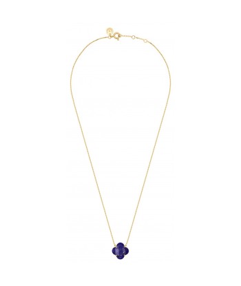 COLLIER VICTORIA LAPIS LAZULI OR JAUNE soldes