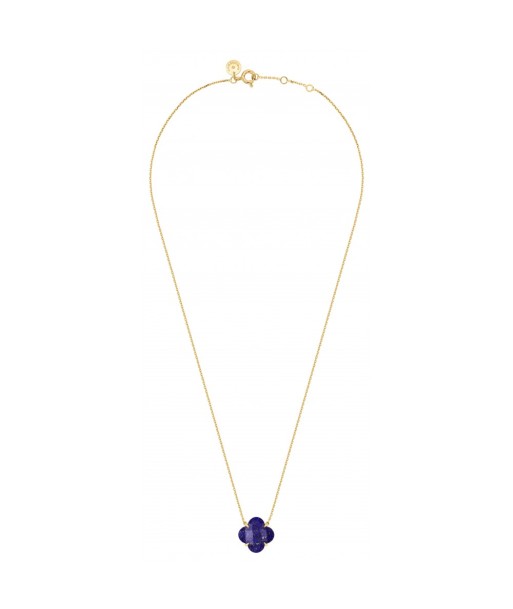 COLLIER VICTORIA LAPIS LAZULI OR JAUNE soldes