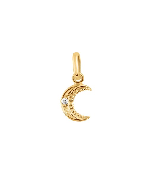 PENDENTIF GIGI CLOZEAU PETITE LUNE OR JAUNE DIAMANTS pas cher chine