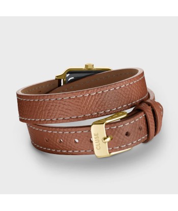 GRACIEUSE PETITE DOUBLE LEATHER NUTSHELL, GOLD COLOUR est présent 