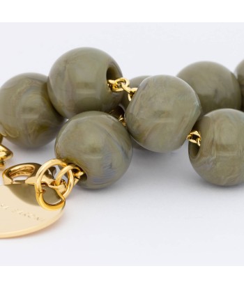 BEADS BRACELET LIGHT OLIVE MARBLE Profitez des Offres !