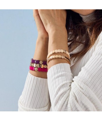 BRACELET SIMONE A BORDEAUX COLORSMILE MIDI GOLD En savoir plus