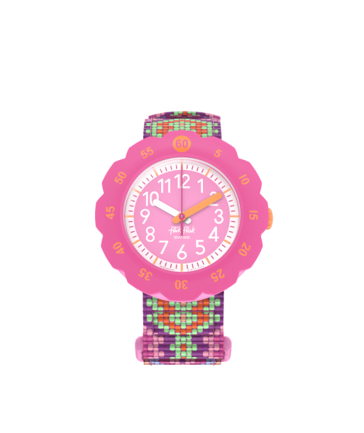 MONTRE FLIK FLAK LOOP IN PINK les ligaments