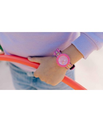 MONTRE FLIK FLAK LOOP IN PINK les ligaments