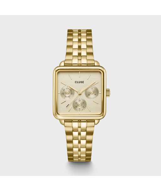 CLUSE LA TETRAGONE MULTIFUNCTION WATCH STEEL, FULL GOLD COLOUR Dans la société mordern