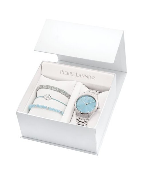 COFFRET PIERRE LANNIER DAME ROXANE CADRAN BLEU X LES INTERCHANGEABLES En savoir plus