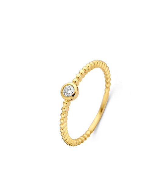 BAGUE OR JAUNE SOLITAIRE DIAMANT ASTORG 1895 Pour