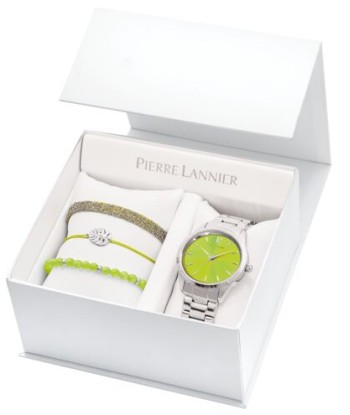 COFFRET PIERRE LANNIER DAME ROXANE CADRAN VERT X LES INTERCHANGEABLES destockage