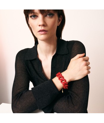 FLAT CHAIN BRACELET SCARLET RED Livraison rapide