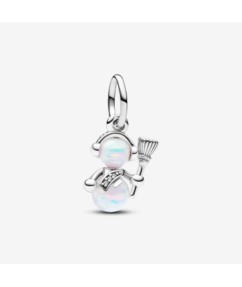 Charm Pendant Bonhomme de Neige Opalescent destockage