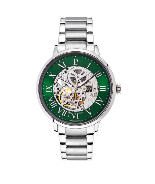 MONTRE PIERRE LANNIER HOMME AUTOMATIC METAL CADRAN VERT le des métaux précieux