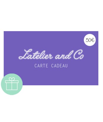 50€ | La carte cadeau L'atelier and Co. Faites des économies