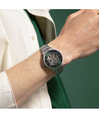 MONTRE PIERRE LANNIER HOMME AUTOMATIC METAL CADRAN VERT le des métaux précieux