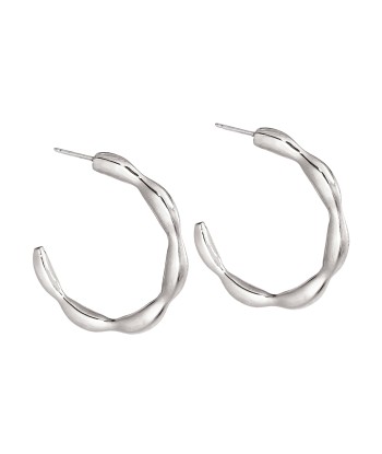 Large Wildflower Hoops - Silver des créatures d'habitude