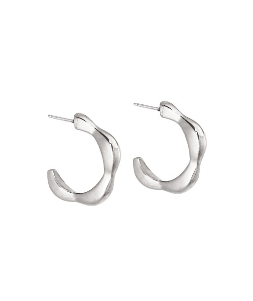 Small Wildflower Hoops - Silver ou a consommer sur place