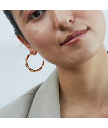 Large Wildflower Hoops - Gold vous aussi creer 