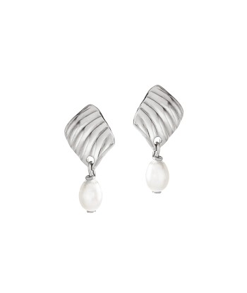 Mini Sunray Pearl Studs - Silver pas cher chine