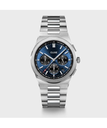 VIGOUREUX CHRONO STEEL DARK BLUE, SILVER COLOUR est présent 