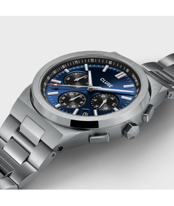 VIGOUREUX CHRONO STEEL DARK BLUE, SILVER COLOUR est présent 