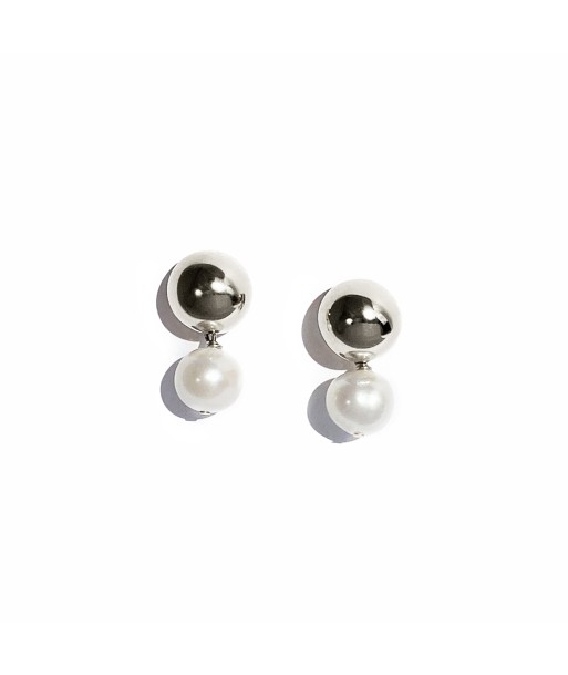 Pearl Dot Studs - Silver 50% de réduction en Octobre 2024