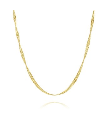 10K Yellow Gold 3mm Singapore Chain Pour