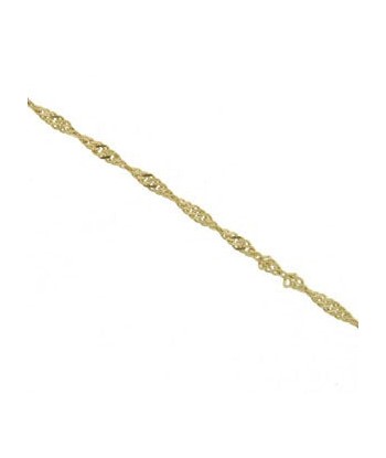 10K Yellow Gold 3mm Singapore Chain Pour