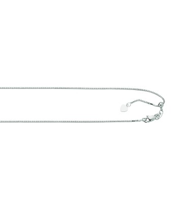 0.8mm Sterling Silver Adjustable Box Chain pas chere