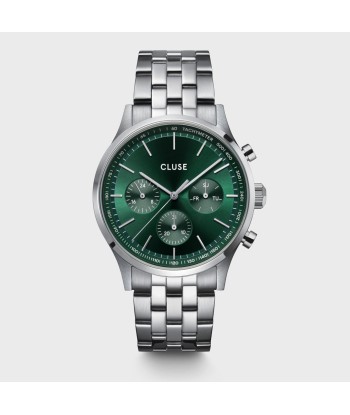 ANTHEOR MULTIFUNCTION WATCH STEEL GREEN, SILVER COLOUR de pas cher