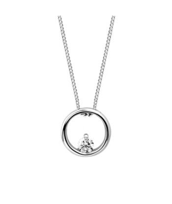 Circle of Life White Gold Necklace w/ Diamond shop