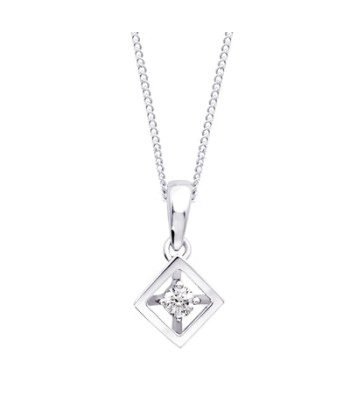 Diamond Shape Diamond Necklace pas cher 