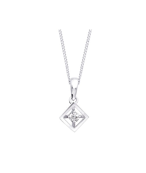 Diamond Shape Diamond Necklace pas cher 