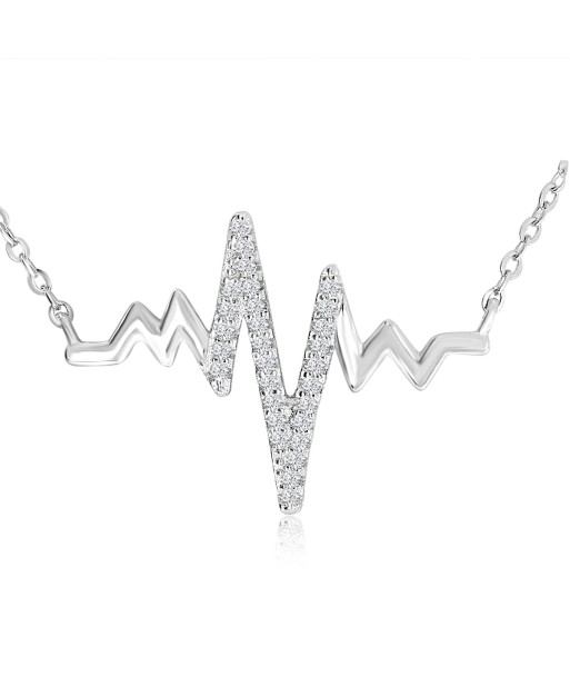 Casablanca Sterling Silver Heartbeat Pulse Necklace prix pour 