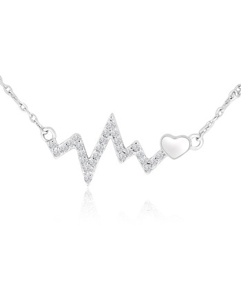 Casablanca Heartbeat Pulse Sterling Silver Necklace Les êtres humains sont 