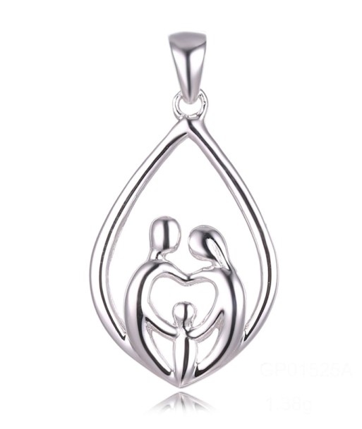 Sterling Silver Family Necklace paiement sécurisé