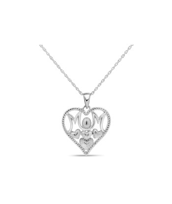 Sterling Silver Mom Heart Necklace vous aussi creer 