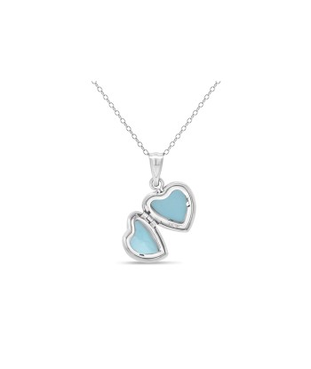 Sterling Silver Diamond Heart Locket Necklace À commander