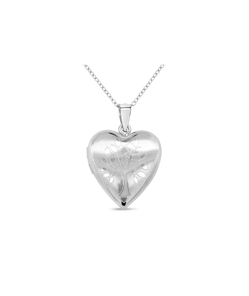 Family Tree Heart Locket Sterling Silver Necklace suggérées chez