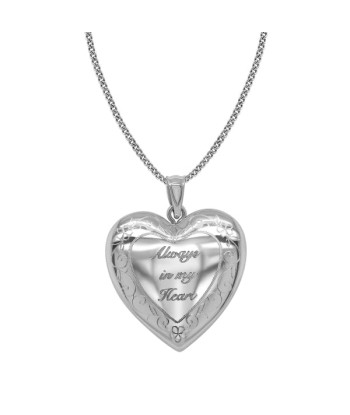 "Always In My Heart" Sterling Silver Locket Necklace Faites des économies