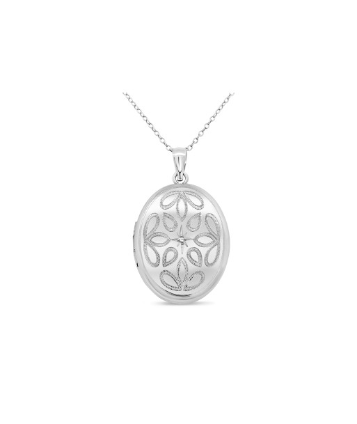 Sterling Silver Oval Locket Necklace acheter en ligne