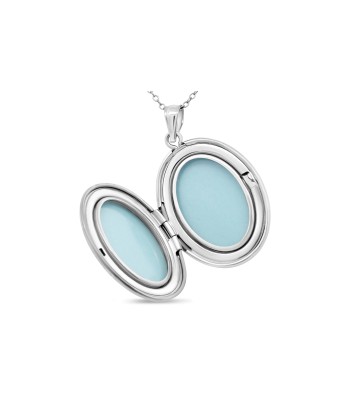 Sterling Silver Oval Locket Necklace acheter en ligne