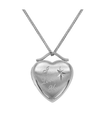 Sterling Silver I Love You Locket Necklace 50% de réduction en Octobre 2024