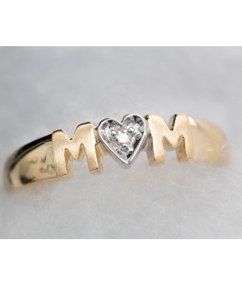 10K Yellow Gold Diamond Mom Ring l'achat 