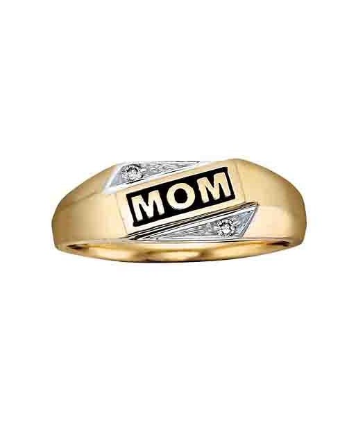 Yellow Gold Diamond Mom Ring de France