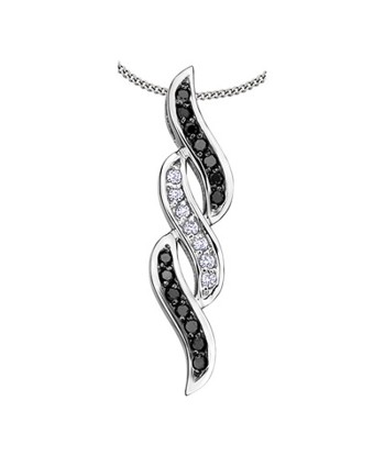 Black and White Diamond Necklace s'inspire de l'anatomie humaine