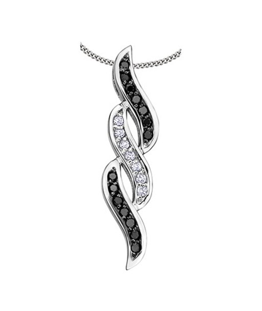 Black and White Diamond Necklace s'inspire de l'anatomie humaine