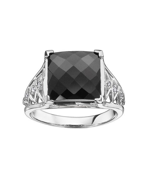 Black Onyx Ring: White Gold Venez découvrir notre 