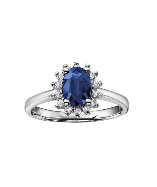 .14CT Diamond & Sapphire "Diana" Ring sur le site 