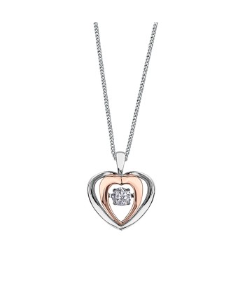 .15CT Diamond Pulse Heart Necklace: Two Tone Les êtres humains sont 