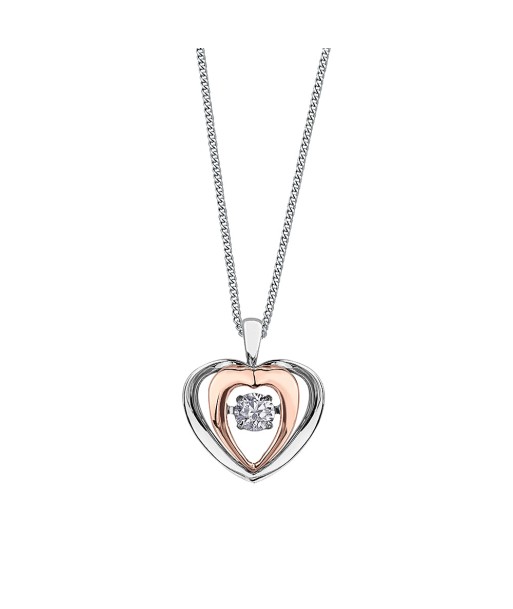 .15CT Diamond Pulse Heart Necklace: Two Tone Les êtres humains sont 